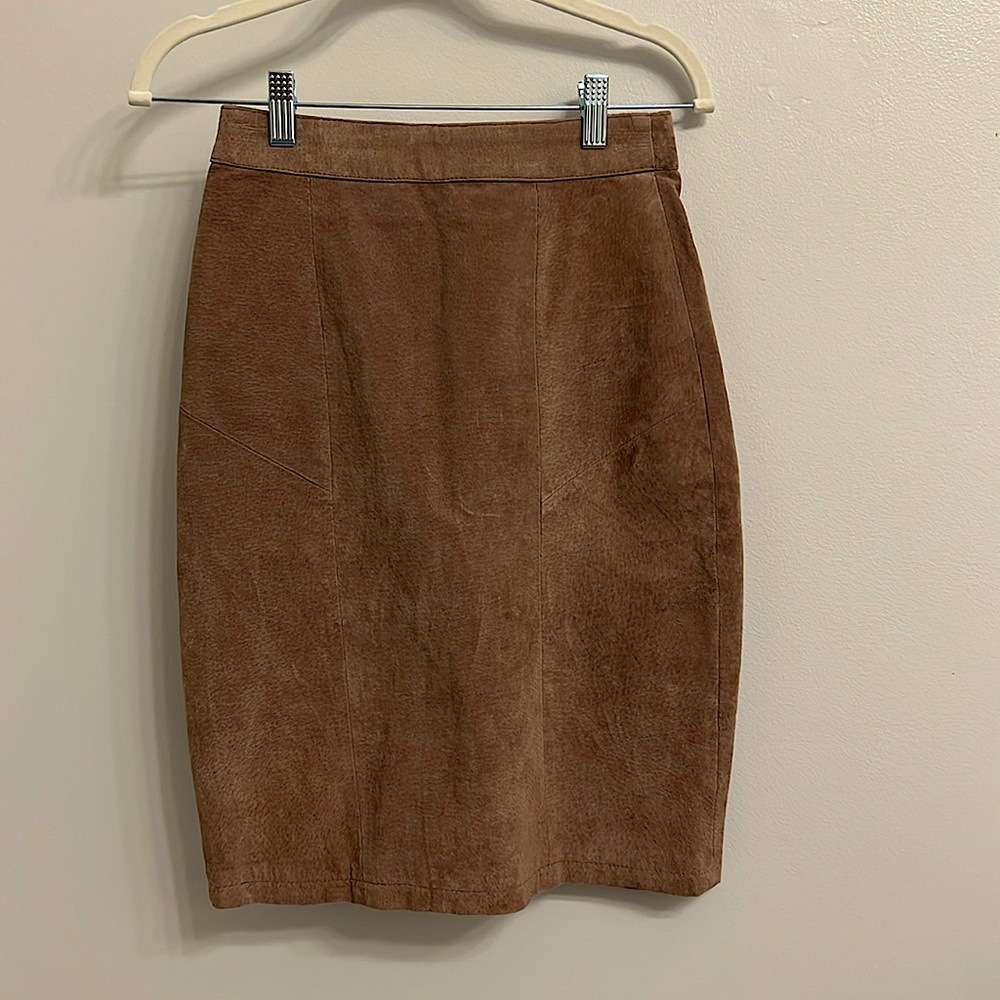 Vintage real Suede pencil skirt sz 5/6 (XS)